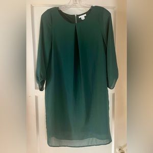 EUC H&M emerald green shift dress ethereal boho